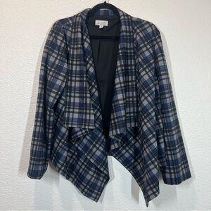 Tahari Blazer Blue/Black Plaid